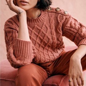 NWOT Sézane James Jumper Sweater in Rosewood Size Small